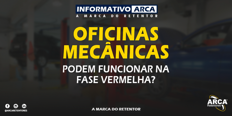 Oficinas mecânicas podem abrir na FASE VERMELHA?